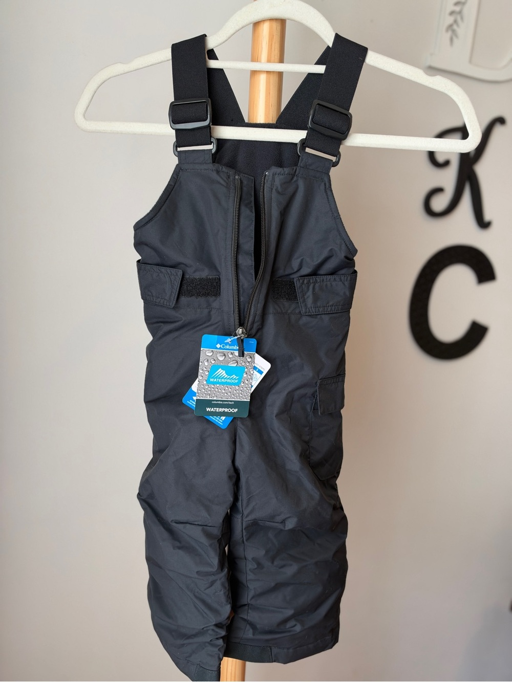 Columbia Kids Snowslope Bib Overalls Snow Pants NEW Black Size 2 T Toddler